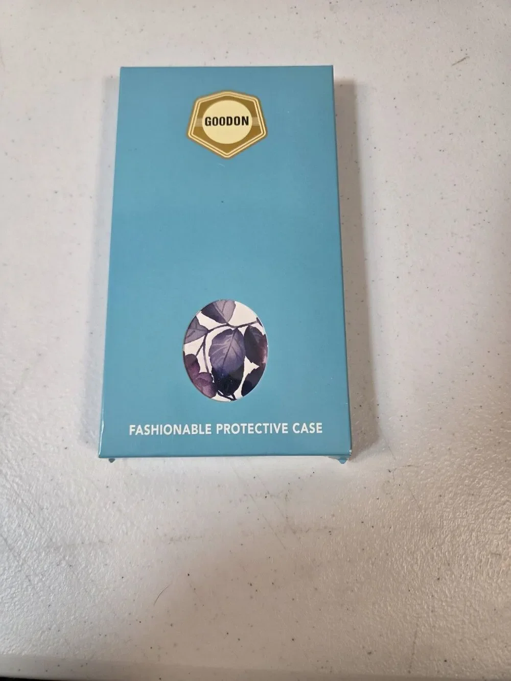 GOODON iPhone 15 Plus Wallet Case‎ Purple Floral Flip Cover Card Holder New